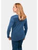 GOLDNER Kurzgröße:  V-Pullover Langarm-Pullover mit V-Ausschnitt in blau