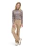Betty Barclay Rollkragenshirt mit Stehkragen in Grau/Beige