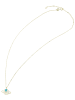 Adeliás Damen Halskette mit Anhänger – Planet aus 925 Silber in gold