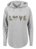 F4NT4STIC Oversized Hoodie Valentinstag Love Pink in grau