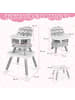 COSTWAY 6-in-1 Babyhochstuhl in Grau