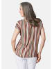 GOLDNER Kurzgröße:  Streifenbluse mit Halbarm, überschnittene Schulter in bunt / gestreift