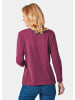 GOLDNER Shirt T-Shirt mit Rundhals in sangria