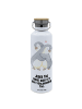 Mr. & Mrs. Panda Trinkflasche Pinguine Kuscheln mit Spruch in Weiß