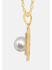 Diamant Exquis Halskette aus 375 Gelbgold mit Perle mit Diamant