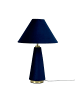 relaxdays Tischlampe in Dunkelblau/ Gold - (H)47 x Ø 30 cm