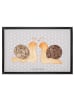 Mr. & Mrs. Panda Schmutzfangmatte Schnecken Liebe ohne Spruch in Grau Pastell
