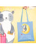 Mr. & Mrs. Panda Tragetasche Pinguin Mond mit Spruch in Sky Blue