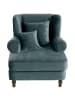 58 aufm Kessel XXL Sessel inkl. Kissen Karley Samtvelours azur