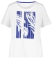 SAMOON T-Shirt Kurzarm Rundhals in White gemustert