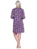 NORMANN Frottee Nachthemd langarm Bündchen - 76265 in beere