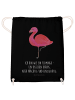 Mr. & Mrs. Panda Jutebeutel Flamingo Classic mit Spruch in Schwarz