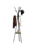 HOMCOM Garderobenständer-45L x 45B x 180H cm-Schwarz