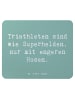 Mr. & Mrs. Panda Mouse Pad Spruch Triathlon Superheld mit Spruch in Meeresbrise