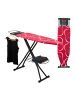 relaxdays Bügelbrett in Rot - 110 x 33 cm