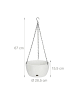 relaxdays 2 x Blumenampel in Weiß - (H)67 x Ø28,5 cm