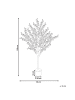 Beliani Kunstpflanze CHERRY TREE in Grün/Rosa/Schwarz - (W) 66 x (H) 180 x (L) 66 cm