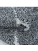 KADIMA DESIGN Teppich Hochflor Shaggy Skandi-Muster Polypropylen Wohnzimmer in Grau