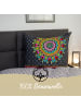 Traumschloss Comfort Flanell Bettwäsche - Izett - bunte Mandalas auf dunklem Hintergrund in bunt