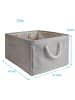 Intirilife Aufbewahrungskorb Box Organizer mit Henkel 41x31.5x21cm in Grau