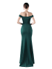Moda Minx Abendkleid Zara Off Shoulder Dress in green