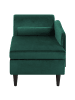 Beliani Chaiselongue LUIRO in Grün/Braun - (W) 160 x (H) 77 x (L) 70 cm
