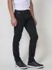 KOROSHI Farbige Stretch-Jeans mit normaler Passform in SCHWARZ