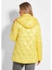 GOLDNER Kurzgröße:  Herbstjacke Damen, wellige Steppung in gelb