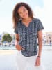 WITT WEIDEN Druck-Bluse in marine-ecru-bedruckt