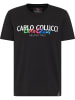 Carlo Colucci T-Shirt Camisa in Schwarz