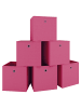 VCM  6er Set Faltbox Klappbox Aufbewahrungsbox Boxas in Pink