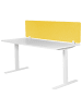 Beliani Schreibtischtrennwand WALLY in Gelb - (W) 130 x (H) 40 x (L) 2 cm