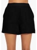 SASSYCLASSY Musselin Shorts mit breitem Bund in schwarz