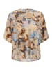 CULTURE Kurzarm-Bluse CUhizzy Relaxed fit in Brown/Blue Splash