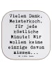 Mr. & Mrs. Panda Glas-Untersetzer Spruch Danke Koch mit Spruch in Weiß