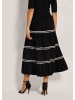 MADELEINE Langer Stufenrock zum Schlüpfen in schwarz / weiß