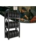 relaxdays Reifenregal in Schwarz - (B)120 x (H)180 x (T)50 cm
