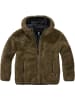 Brandit Kinder Fleecejacke/Fleecepullover "Kids Teddyfleece Jacket Hooded" in Grün