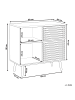 Beliani Sideboard PERTH in Braun/Schwarz - (W) 80 x (H) 80 x (L) 40 cm