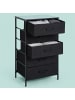 relaxdays Kommode in Schwarz - (B)45 x (H)94 x (T)30 cm