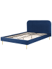 Beliani 2-tlg Doppelbett FLAYAT in Blau/Gold