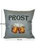 JACK Outdoor Dekokissen Motiv 50x50cm Prost in Grau
