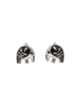 IZIA Women Earrings in Silver Black