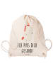 Mr. & Mrs. Panda Beutelrucksack Einhorn Krankenschwester mit Spruch in Creme