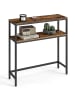 VASAGLE Flurtisch Barnet in Braun-Schwarz - (B)80 x (H)80 x (T)20 cm
