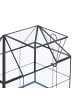 relaxdays Pflanzenterrarium "Haus" in Schwarz - (B)23 x (H)21 x (T)14 cm