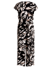 BETTY & CO Jumpsuit mit U-Boot-Ausschnitt in Black/Nature