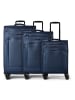 D&N Travel Line 9804 4 Rollen Kofferset 3-teilig mit Dehnfalte in dark blue