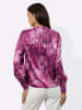creation L Satin-Bluse in malve-dunkelrot-bedruckt