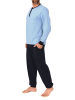 NORMANN Langarm Schlafanzug Pyjama Bündchen Alloverprint 125 101 90 514 in hellblau